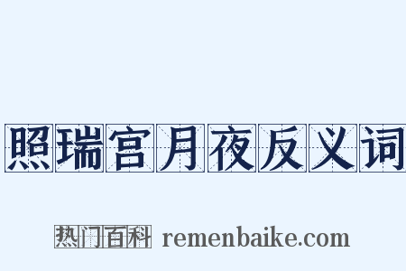 照瑞宫月夜反义词是什么意思的图片